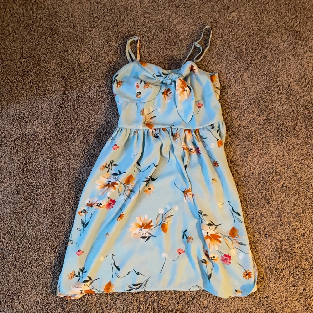 Floral Blue Dress